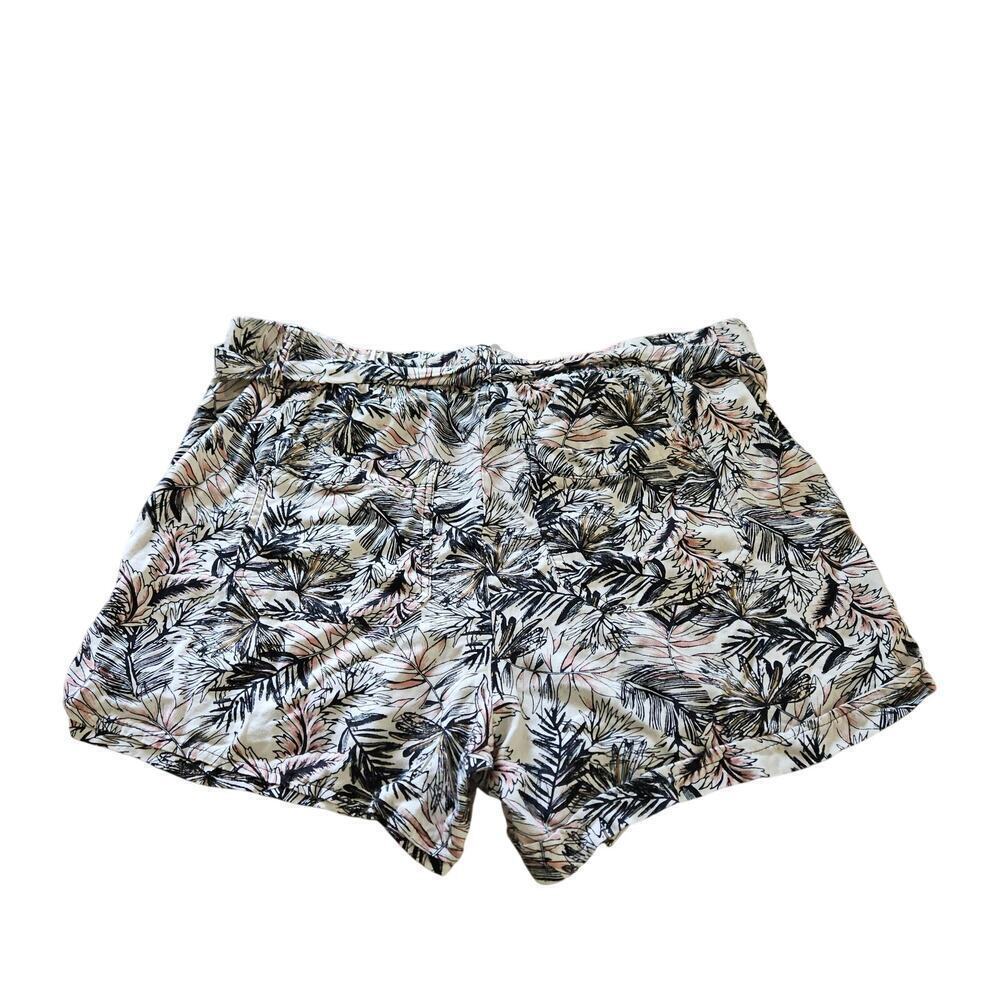 Sounds/Style Women's Shorts Lounge Tropical Palm Leaves Size Large Pockets Tie - Picture 3 of 7